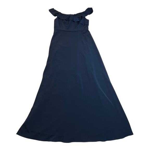 Adrianna Papell Off The Shoulder Ruffle Trim Maxi Dress Size 10 Formal Gown - Picture 1 of 15